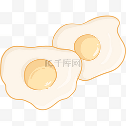 手绘早餐系列煎鸡蛋