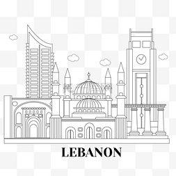 黎巴嫩共和国图片_黎巴嫩天际线城市建筑线条