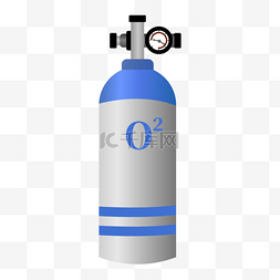 抗击印度covid-19病毒蓝色的氧气瓶