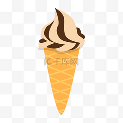 冰淇淋巧克力甜筒图片卡通