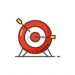 准确目标图片_业务目标彩色轮廓图标目标中有箭