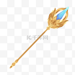 金色蓝宝石权杖