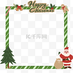 圣诞框圣诞老人图片_圣诞圣诞节边框文本框