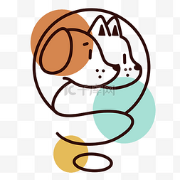 可爱的猫狗宠物爱宠logo标志头像