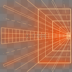 拱形隧道图片_荧光发光透视矩形科技底纹