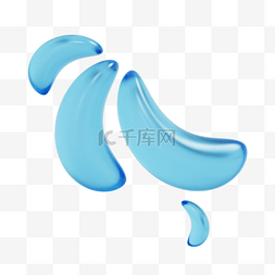 蓝色水源图片_3DC4D立体水花水滴