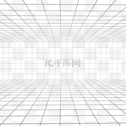 透视格格图片_立体空间透视线条网格C4D