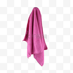 挂毛巾图片_柔软粉色干净纺织品毛巾