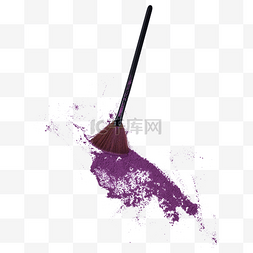 黑色紫色粉末化妆刷刷子