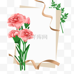 红色康乃馨植物韩国感恩月