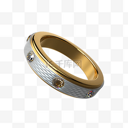 3D仿真珠宝首饰C4D戒指指环