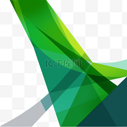 绚丽抽象图片_绿色几何渐变彩色抽象边框