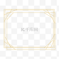 矢量金框png免费下载