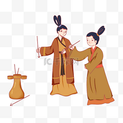中国风投壶图片_投壶游戏投掷古代传统礼仪