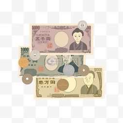 日本卡通日元钱币硬币