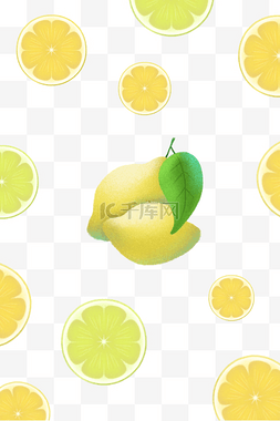 美食背景底纹素材图片_黄色柠檬底纹