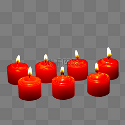 清明清明节祭奠红蜡烛烛火