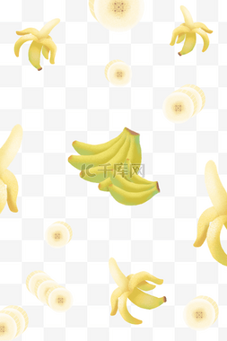 美食背景底纹素材图片_黄色香蕉底纹