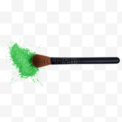 化妆刷刷子绿色粉末黑色