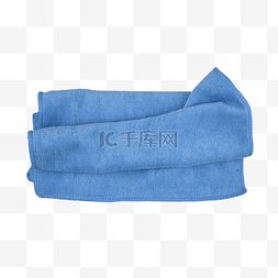 折叠毛巾图片_纯棉蓝色护理清洁毛巾
