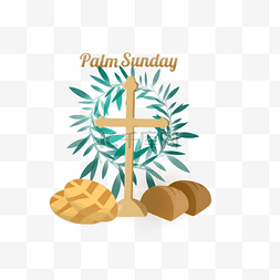 棕枝主日棕榈叶面包十字架