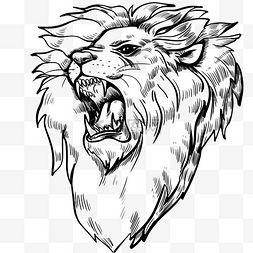 线描狮子