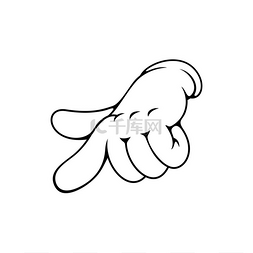 方向手指图片_手指指向你的孤立手势控制符号矢