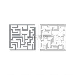 问题图标图片_迷宫迷宫难题灰色套装图标