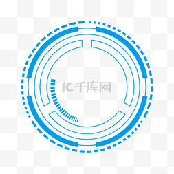 圆形蓝色科技边框图片_未来蓝色高科技圆形边框
