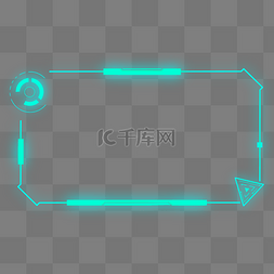 不含荧光图片_科技线条荧光绿色潮流大数据边框