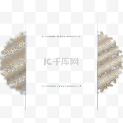 两半分开的圆形曼陀罗边框