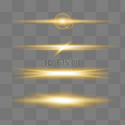 光效图片_横向金色光线光效炫光