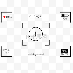 相机框图片_黑白数字化屏幕相机录制边框