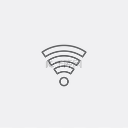 wifi标签图片_空白的 wifi 大纲图标 