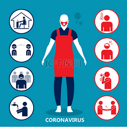 v图片_Corona Virus 2020。白色背景上的信息