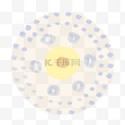 万花筒菱形圆圈黄色图片绘画