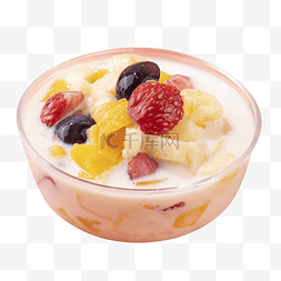 酸奶水果捞图片_香甜美味水果捞