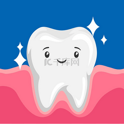 卡哇伊的图片_微笑清洁健康牙齿的插图儿童牙科