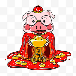 中国猪肉系列长红的金控股吊坠