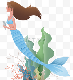 夏天神话童话美人鱼海洋生物