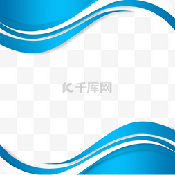 蓝色几何流体图片_蓝色波浪光效商务抽象流体边框