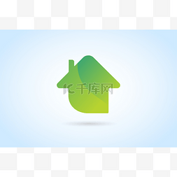 house图片_Green house home vector logo
