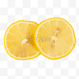 新鲜水果黄色柠檬柠檬片