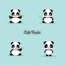 abstract cute pandas