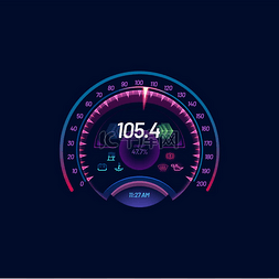 汽车转速表图片_未来主义的汽车速度表表盘霓虹灯