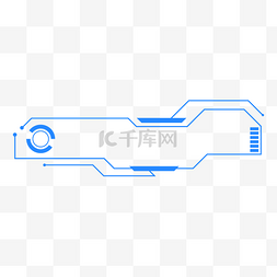 手绘蓝色科技线条