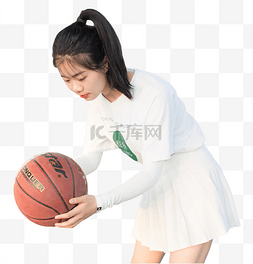 青春图片_美女打球篮球