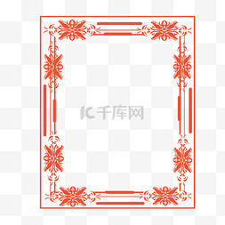 中国风格纹理矩形传统边框