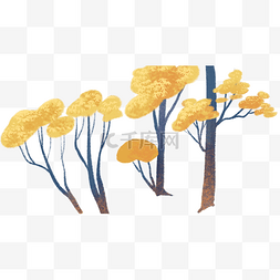 秋季小树黄色