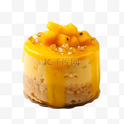 一块芒果蛋糕实物